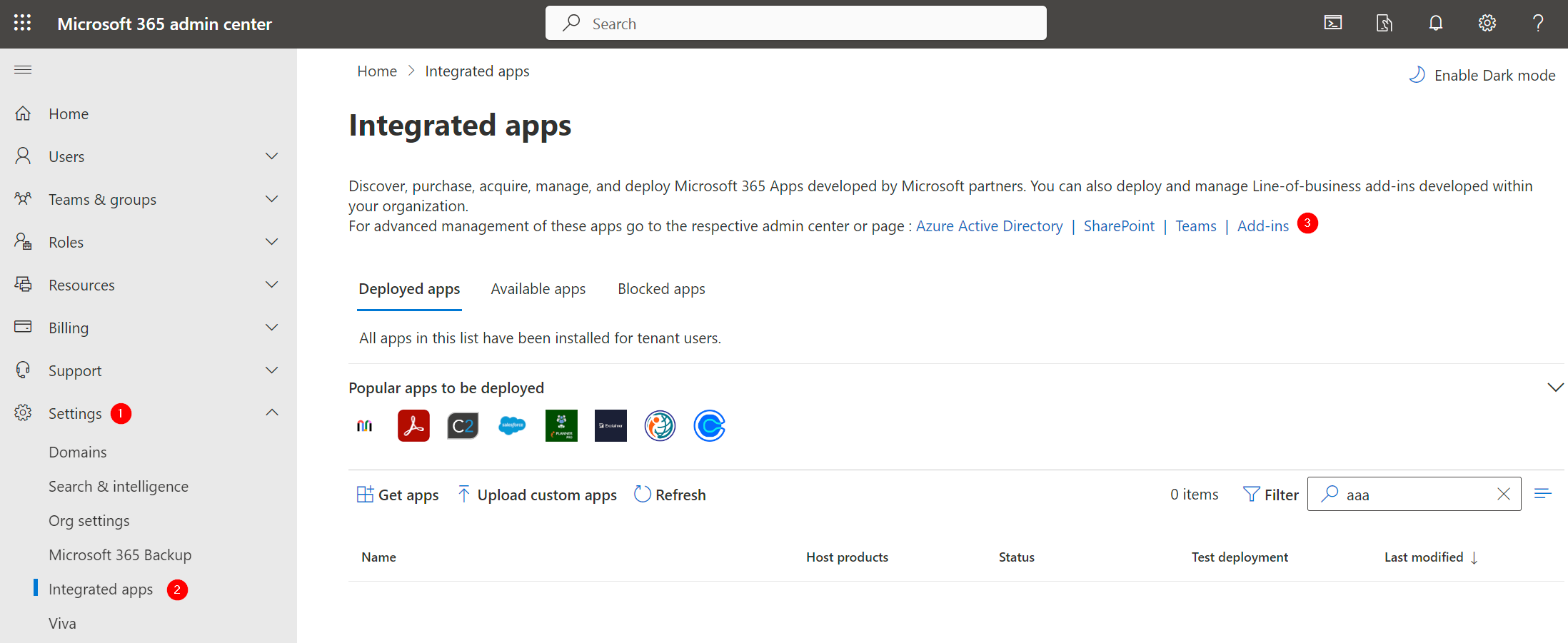 Microsoft 365 admin center