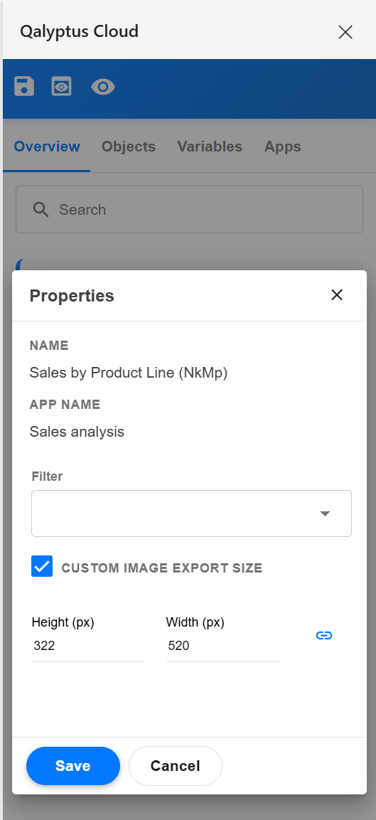 Custom Image Export Size