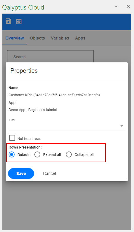PivotTable Rows Presentation