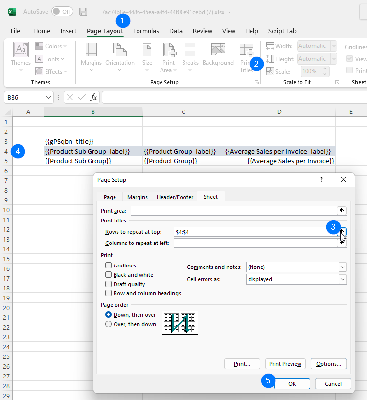 Repeat Table Header Excel