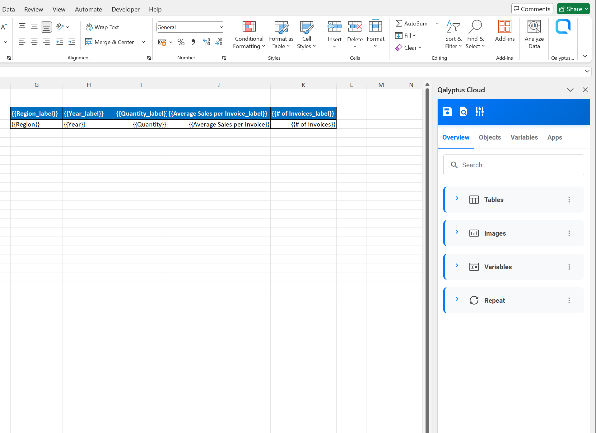 Format table in Excel