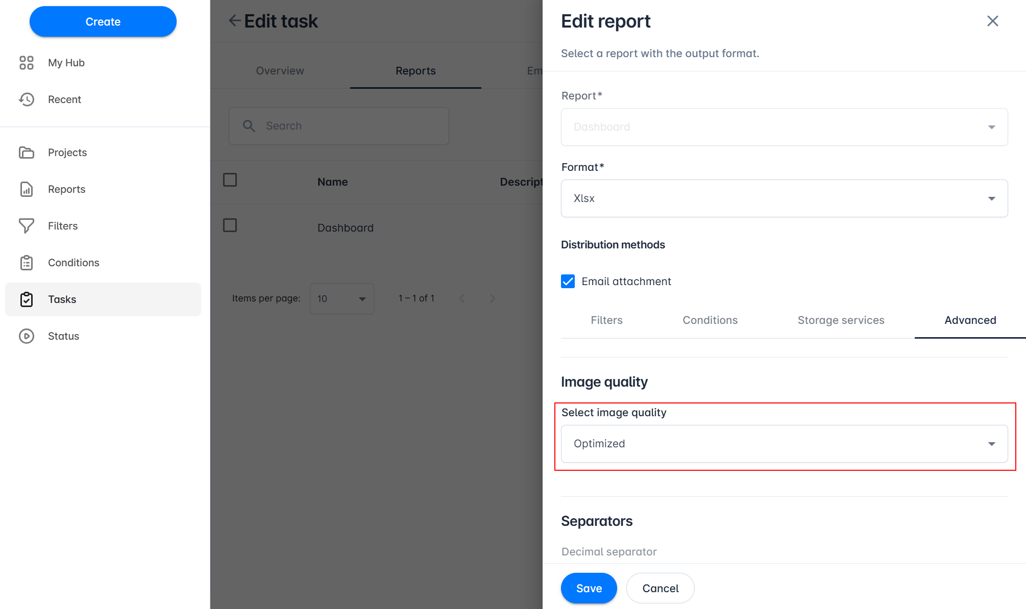 Qalyptus – report image quality optimized