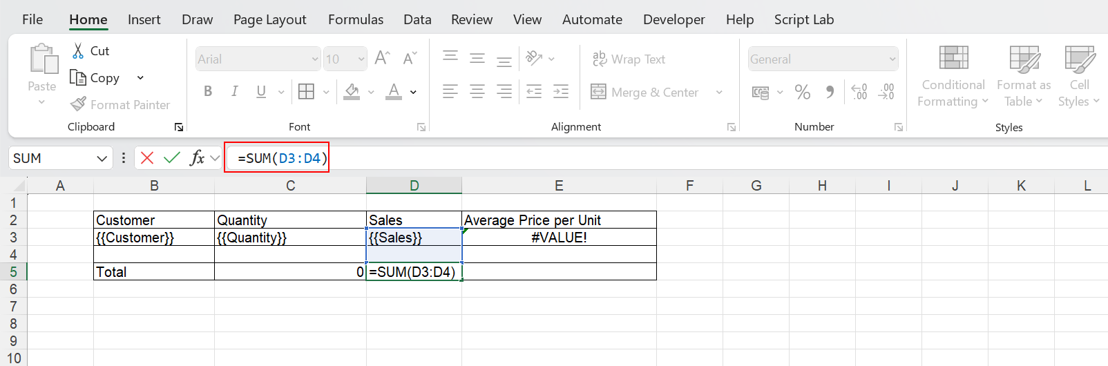 Qalyptus Column Calculation Excel