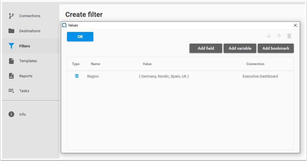 Qalyptus Filter Fields