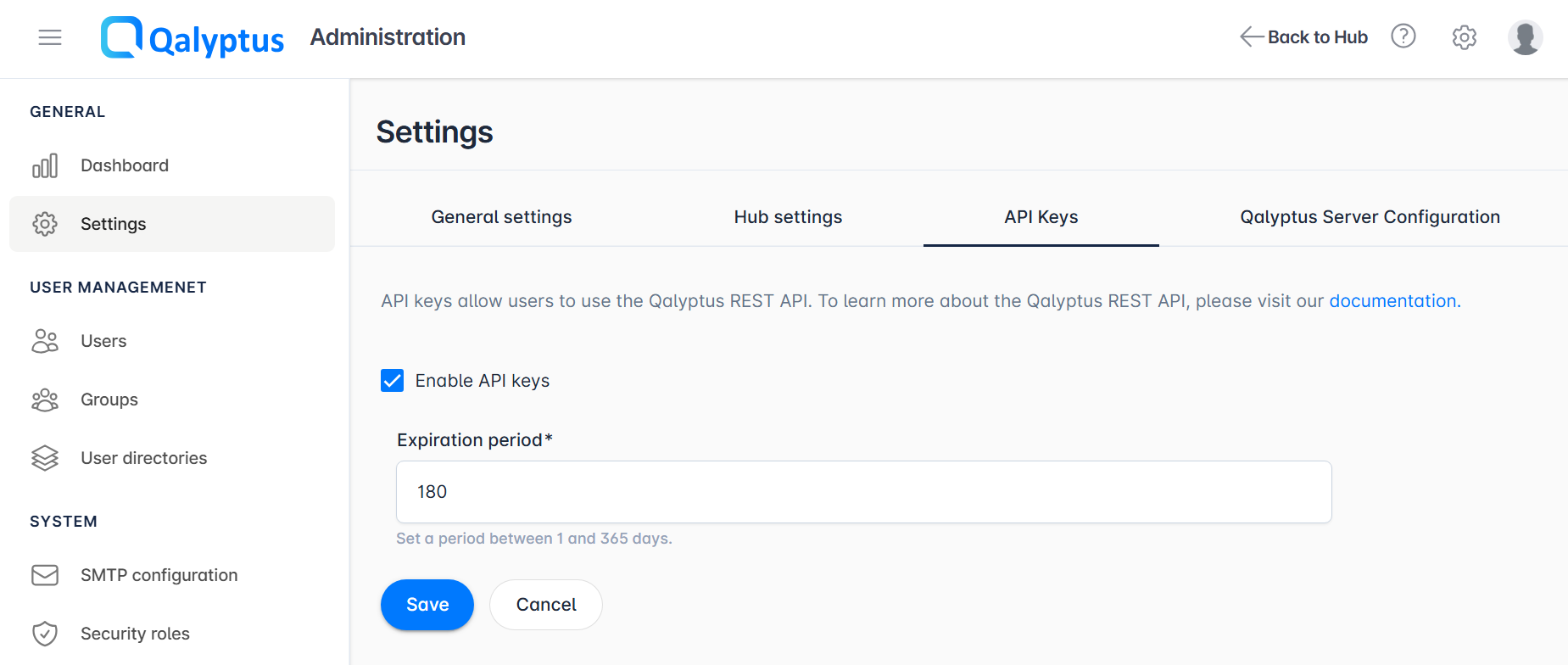 API keys