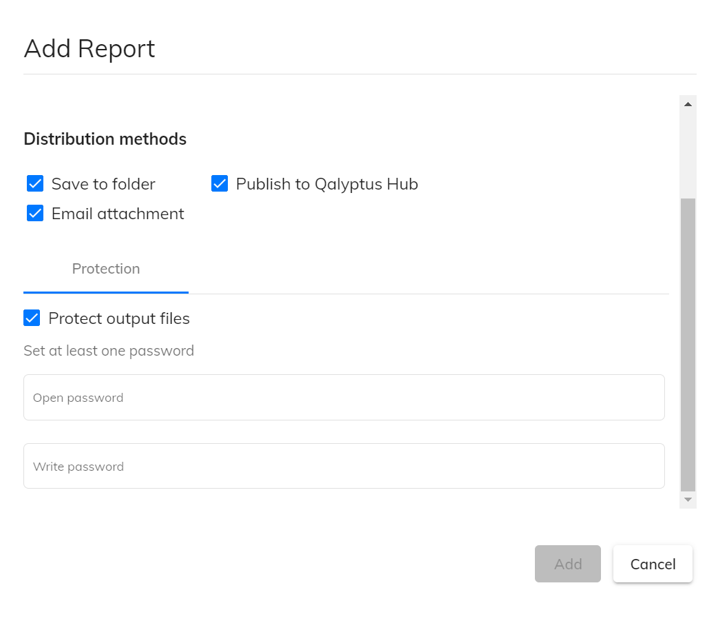 Protect output files