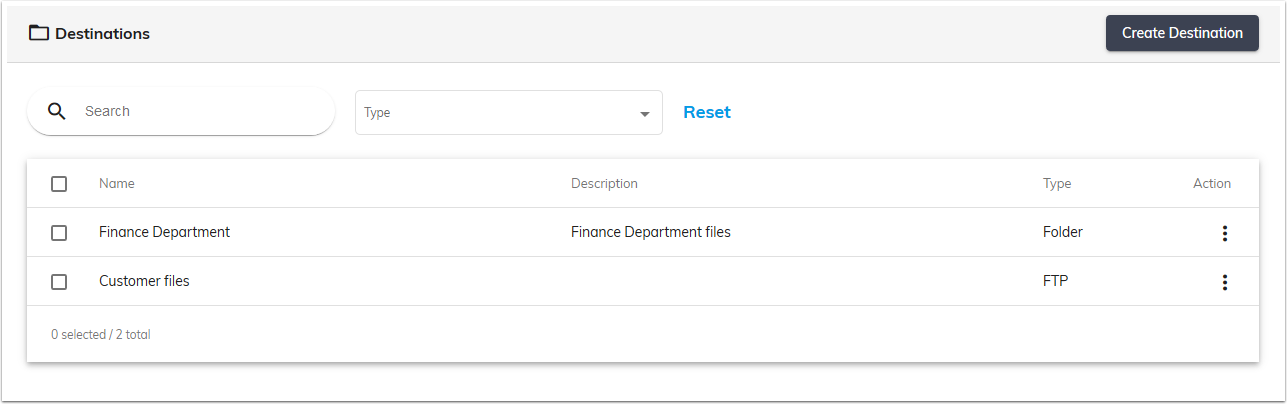Qalyptus Server Destinations