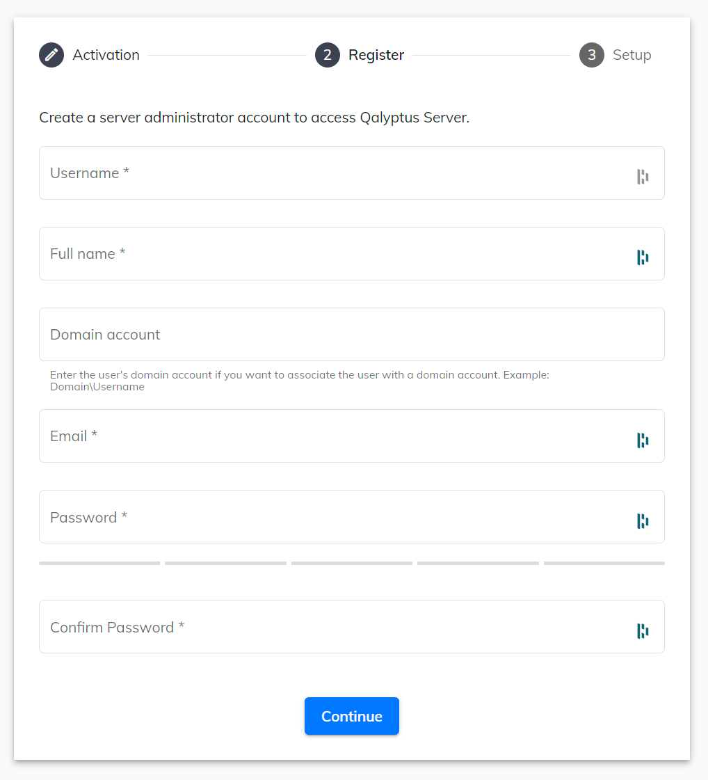 Registre de démarrage de Qalyptus Server