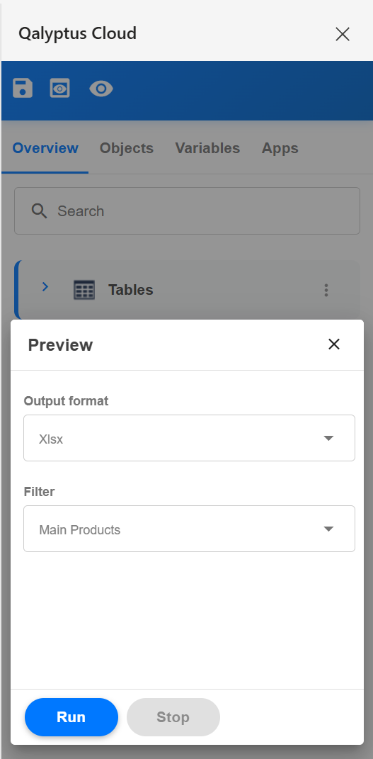 Prévisualisation avancée