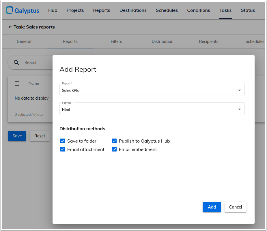 Qalyptus Publish Report