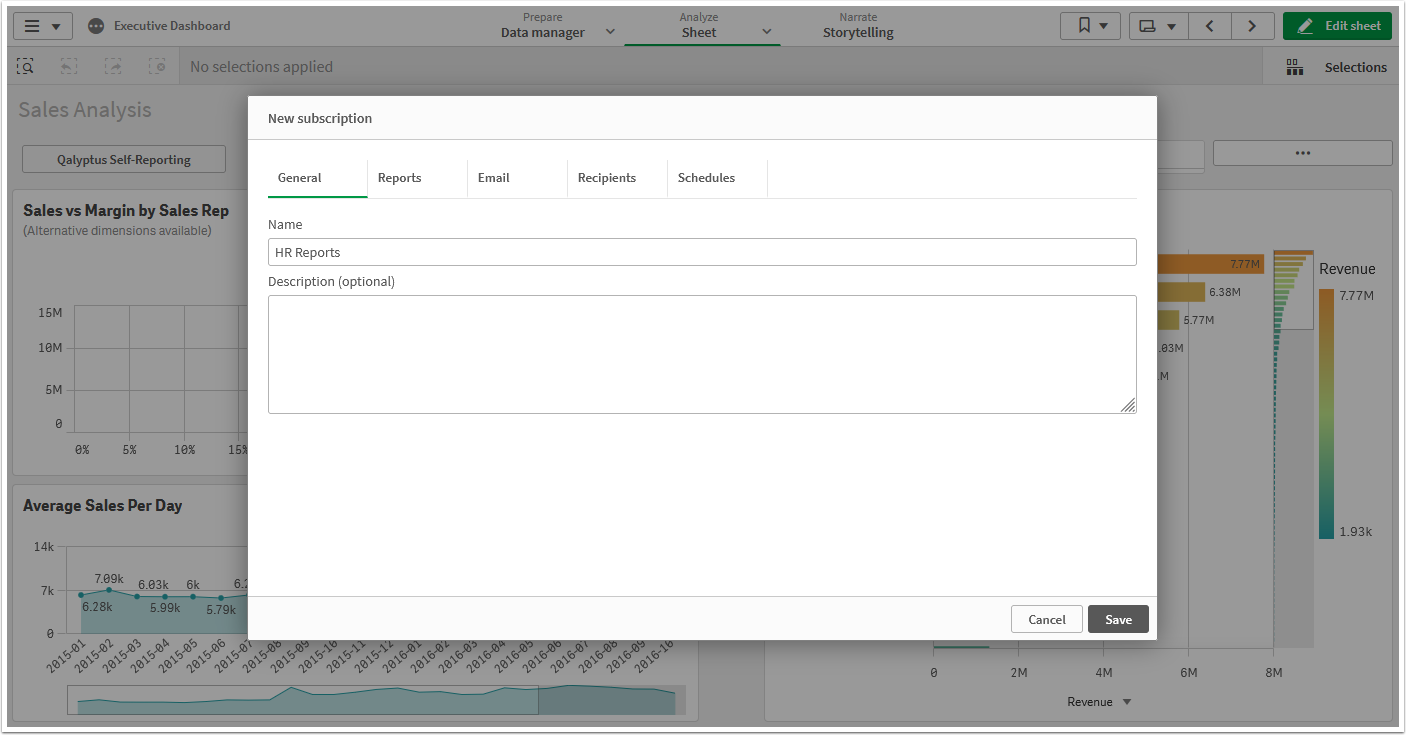 Qalyptus Self Reporting Run Overview