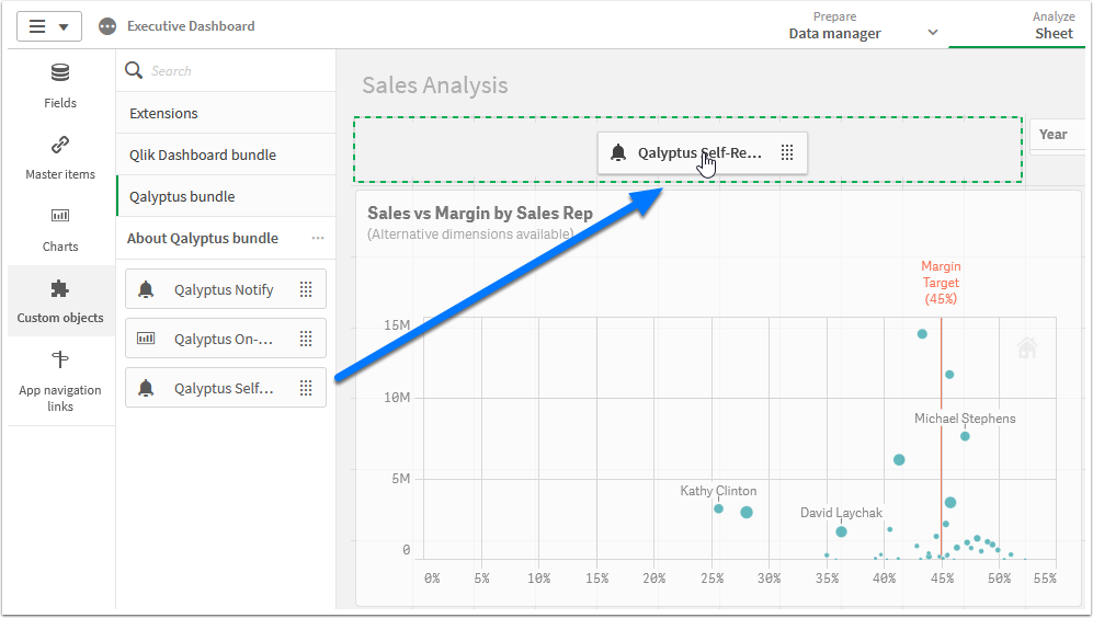 Qalyptus Server Drag and Drop Qalyptus Self Reporting