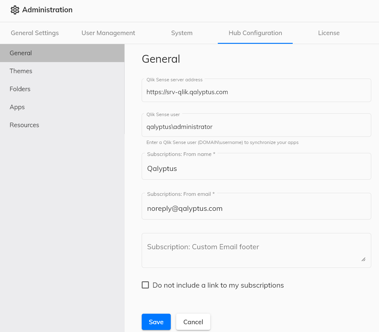 Qalyptus Server Hub Configuration