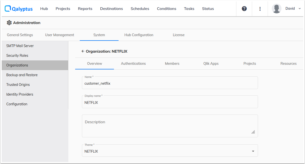 Qalyptus Server Organizations